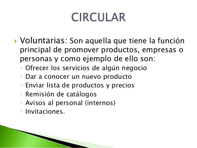 Certificados y circulares