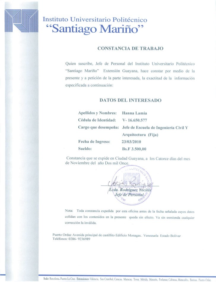 Certificados y constancia trabajo iupsm e inestepetroleo
