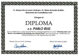 Certificado Trading I - Pablo Ruiz Amo