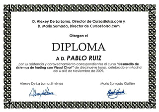 Certificado Trading II - Pablo Ruiz Amo