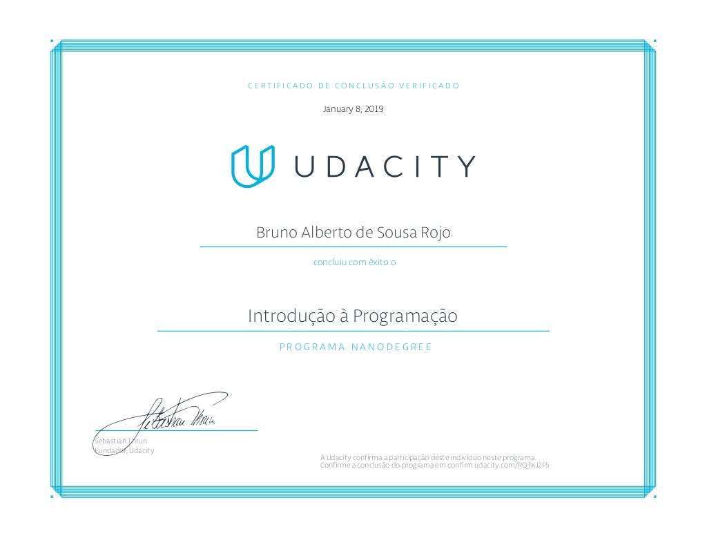 Certificado Udacity Introduction to Programming Nanodegree - Python ...