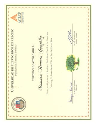 Certificado xiomara