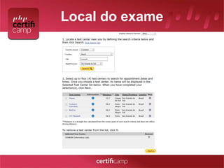 Local do exame 
 