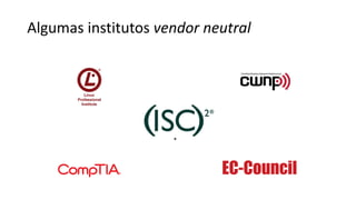 Algumas institutos vendor neutral
*
 