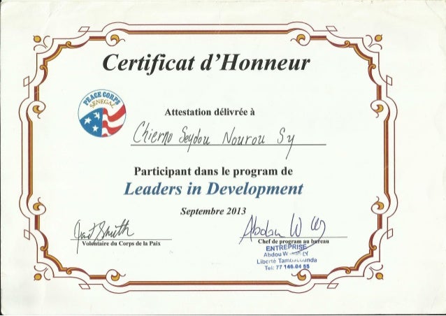 certificate of honor honor certificate