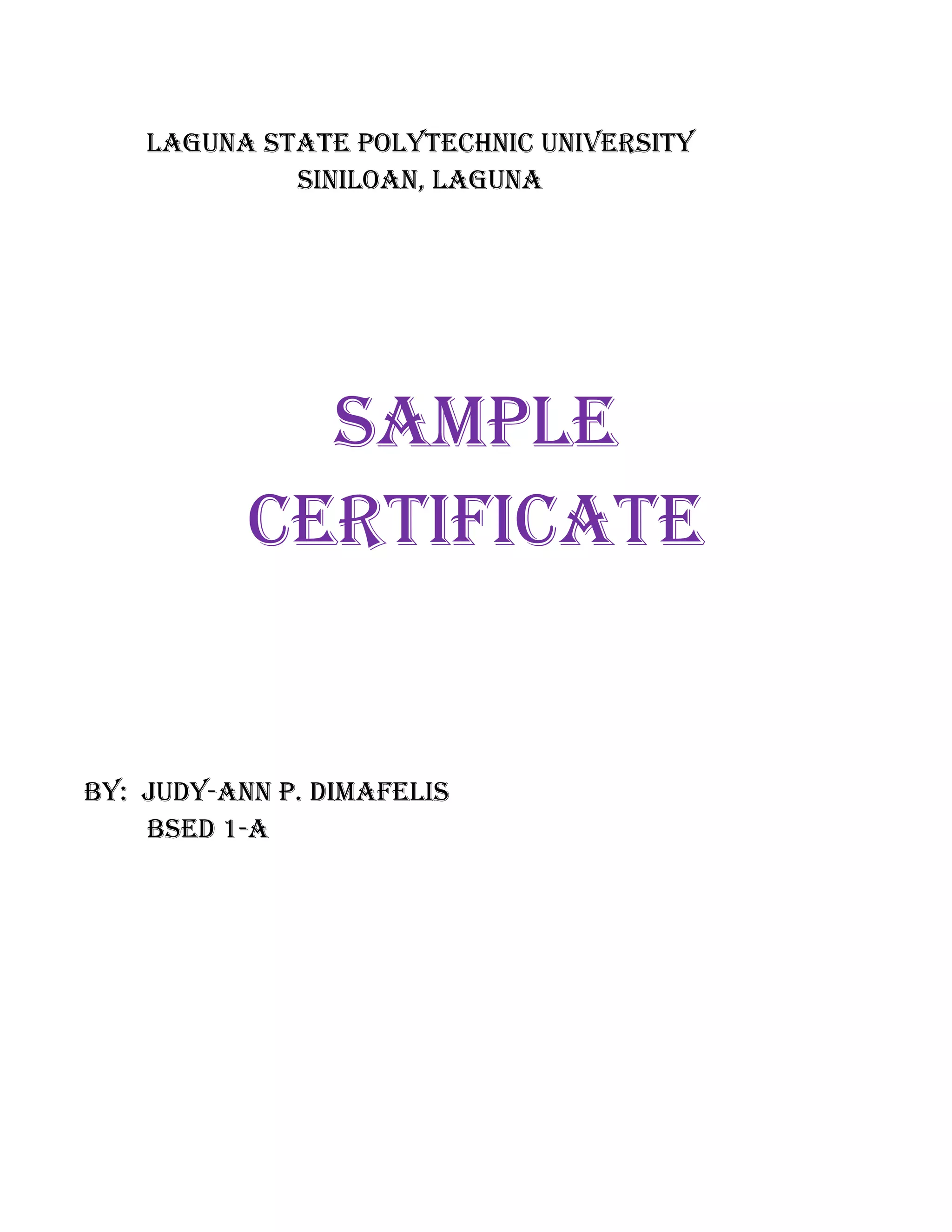 Univistry Certificate Example.pdf Certificate | DOC