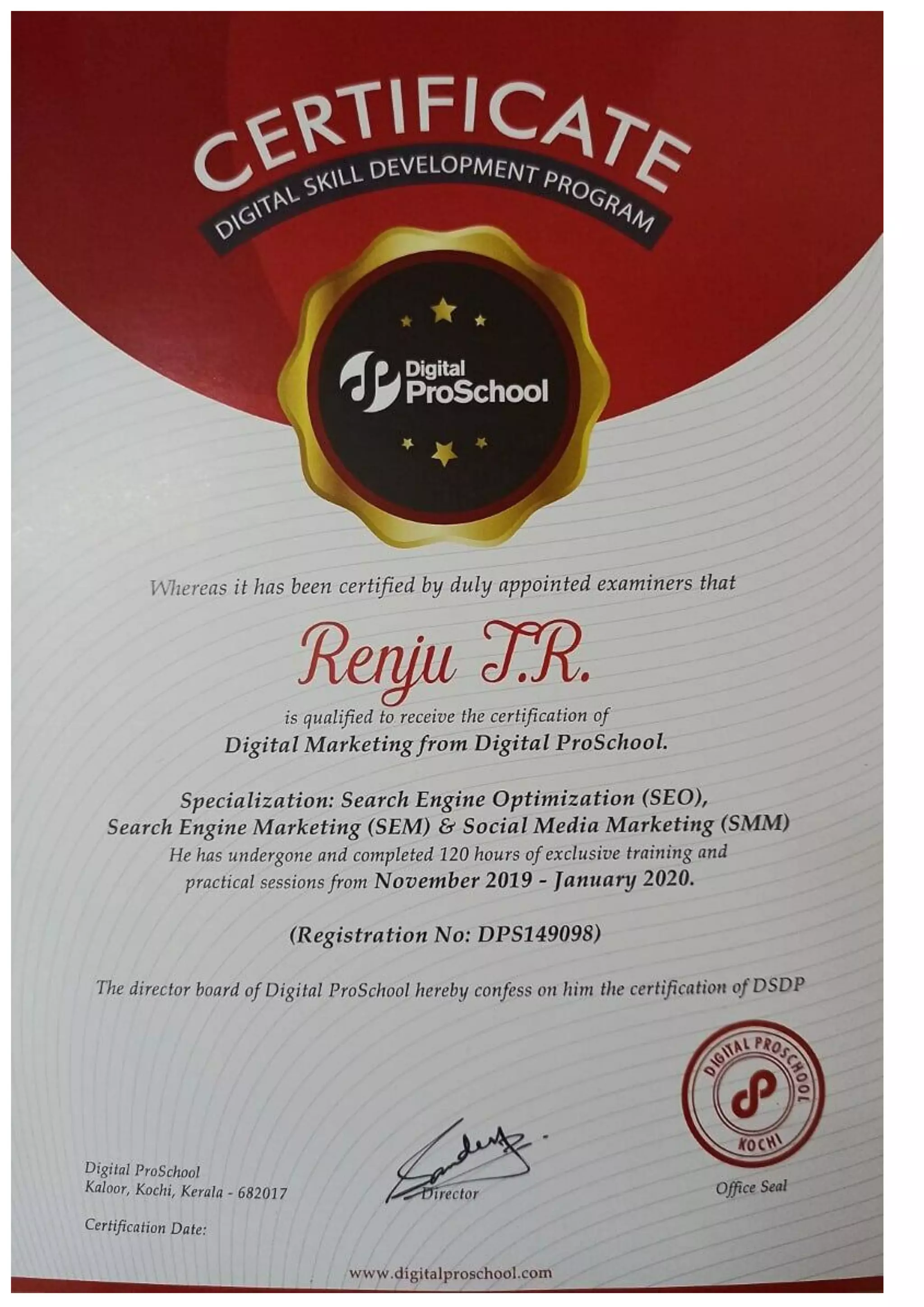 Certificate in Digital Marketing | PDF