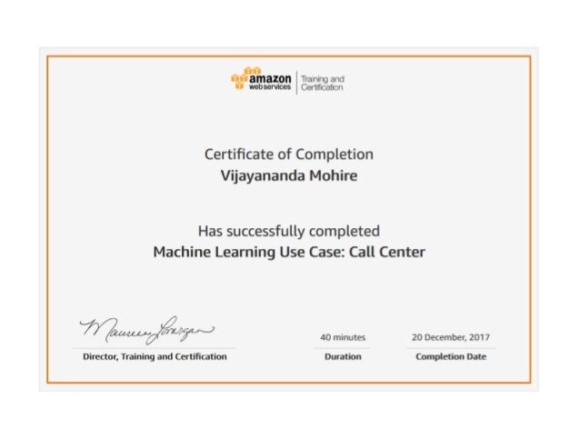 aws training and certification machine learning