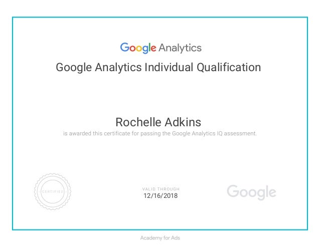 google analytics certification