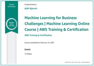 Machine Learning for Business Challenges
