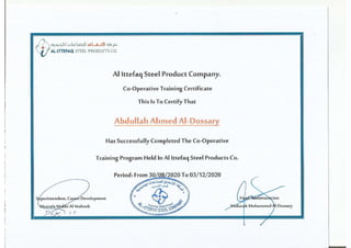 Certificate Al-ittefaq Steel Product Company