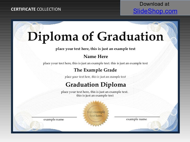 graduation certificate sample