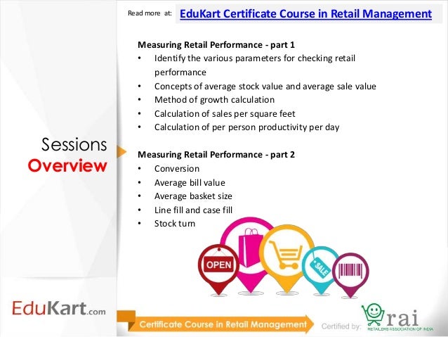 Certificate Course in Retail Management (Certified by RAI)- with FDI