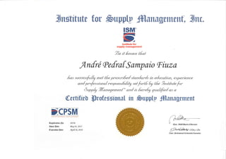 Certified Professional in Supply Management® (CPSM®)