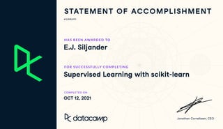#12,825,670
E.J. Siljander
Supervised Learning with scikit-learn
OCT 12, 2021
 
