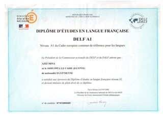 Certificate DELF