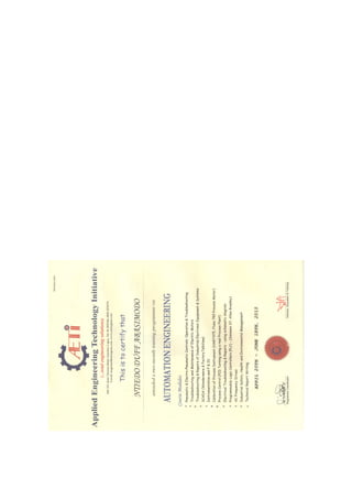 Certificate in Automation Engineering (CAE). AETi. | PDF