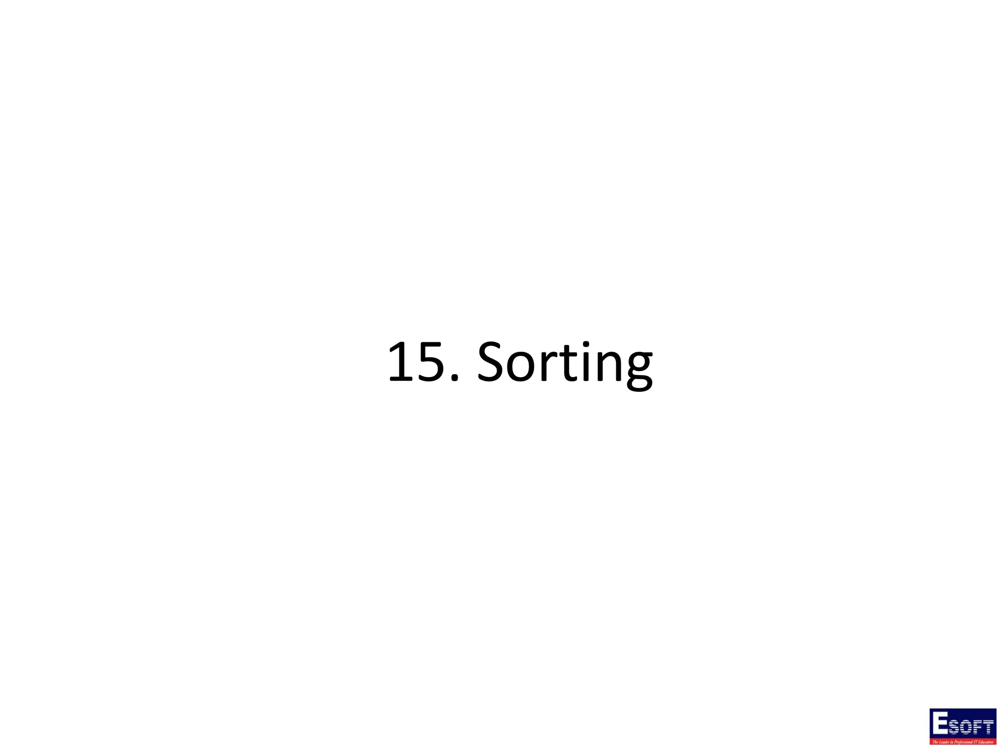 15. Sorting
 