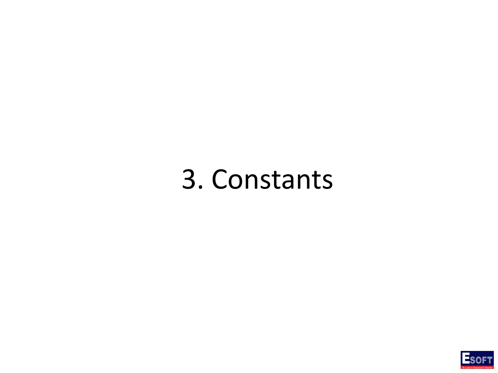 3. Constants
 