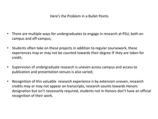 Certificate in undergraduate research | PPTX