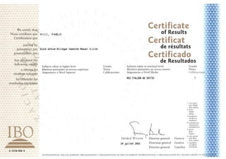 Certificate Italian - Pablo Ruiz Amo