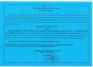 Certificate OCON ECORISC - Romaltyn Mining