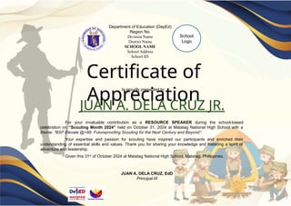 CERTIFICATE OF APPRECIATION FOR BSP AND GSP | PPTX