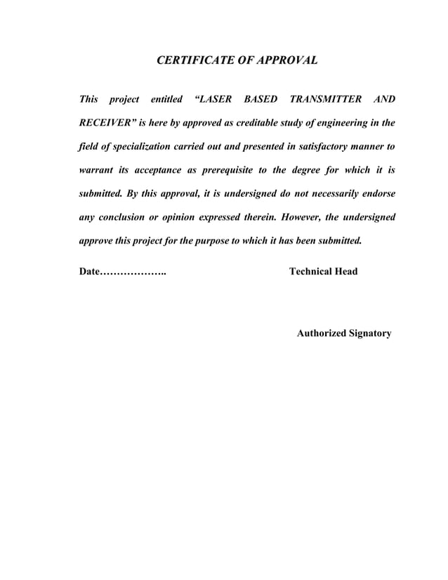 electrical_project_chandresh_report on laser Transmitter and Receiver