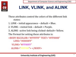 University Institute of Engineering (UIE)
Department of Computer Science and Engineering (CSE)
LINK, VLINK, and ALINK
Thes...