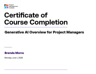 Comprehensive Generative AI Overview for Project Managers | PDF