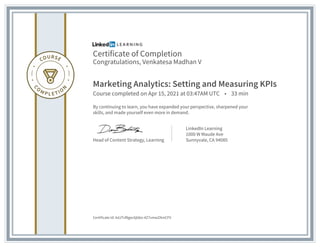 Certificate of completion marketing analytics setting and measuring kp ...