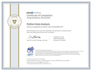 Python Data Analysis Certification