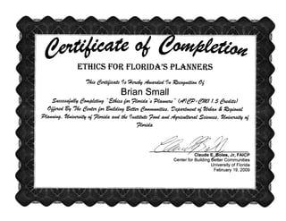 UF - Certificate Of Completion