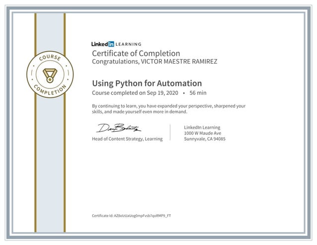 Certificate for Using Python for Automation | PPT | Free Download