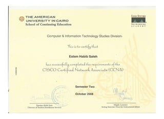 Certificate of course completion ccna semester two