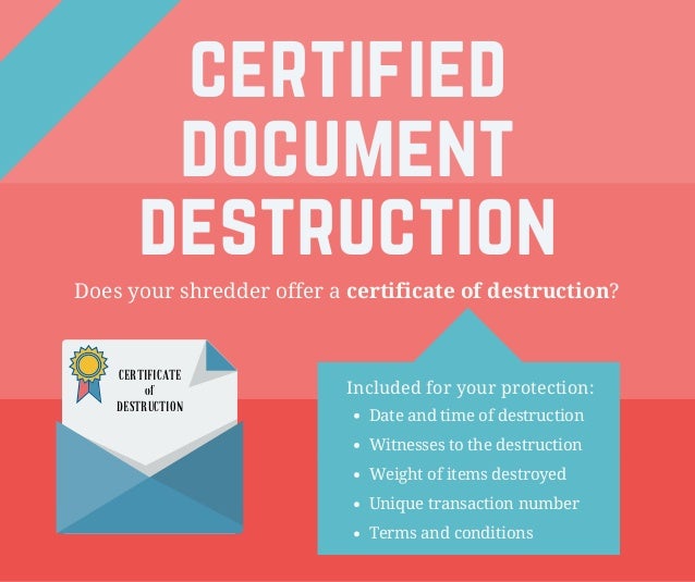 Certified Document Destruction Infographic