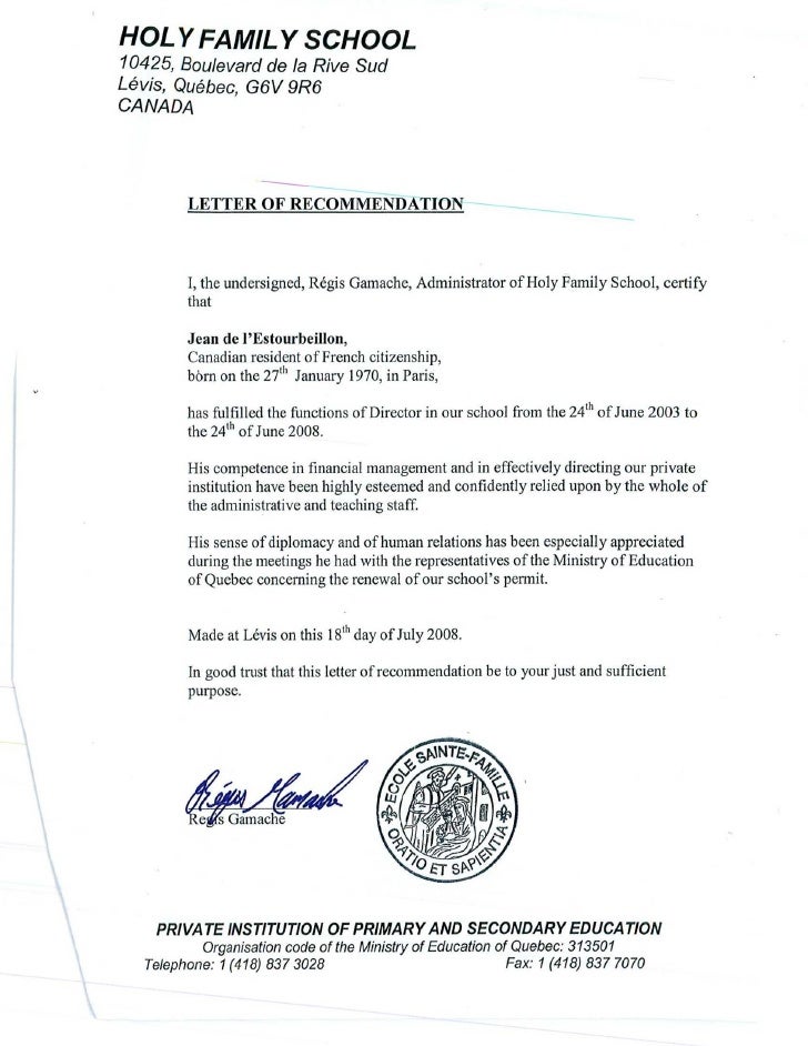 certificate of fr d letter of recommendation for pastor ordination