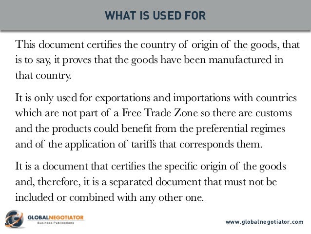 certificate of origin form and user guide certificate of orgin