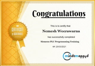 Certificate of Siemens PLC