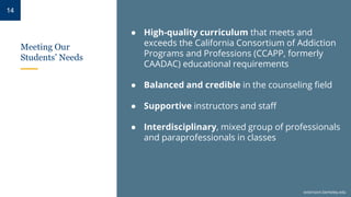 Certificate Program in Alcohol and Drug Abuse Studies | PPTX