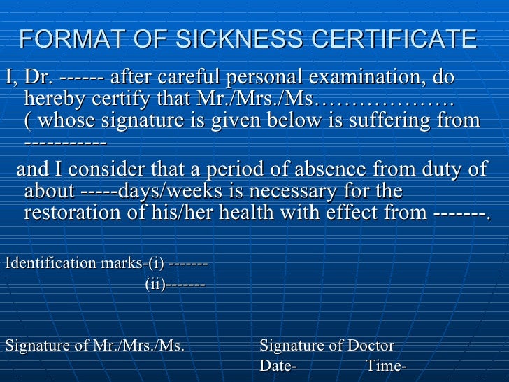 Medical Certificate For Ei Sickness Benefits