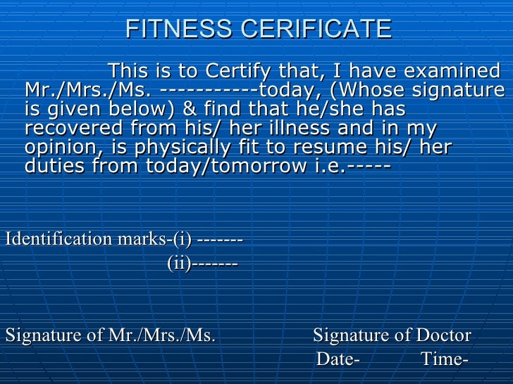 certificate of doctor