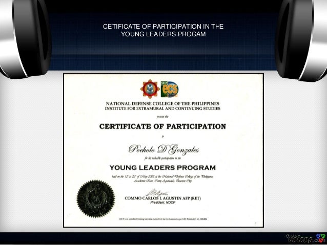 certificates of pocholo gonzales letter of recommendation for youth leader