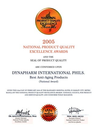 Certificates