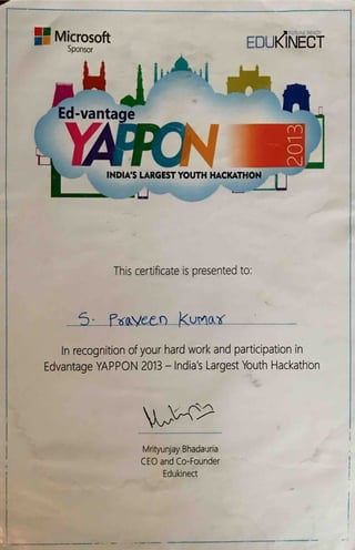Certificates