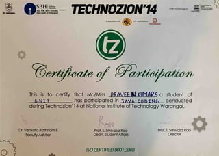 Certificates