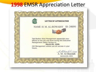 1998 EMSR Appreciation Letter 