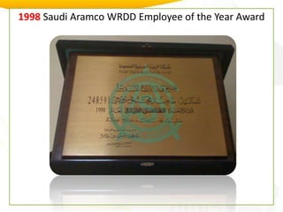 1998 Saudi Aramco WRDD Employee of the Year Award