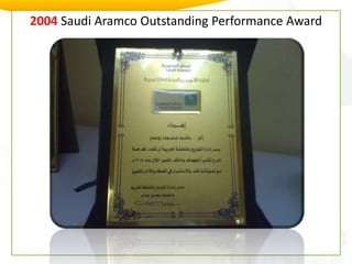 2004 Saudi Aramco Outstanding Performance Award