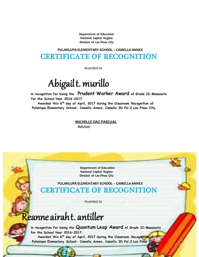 Certificates for most.docxdo 36 | DOCX | Education